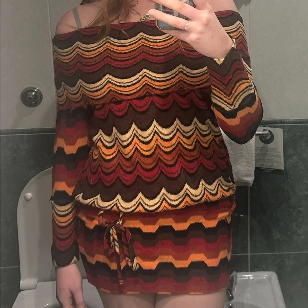 Vintage Wool Miss Sixty Geometric Dress - Picture 1 of 10